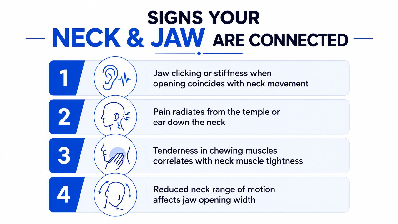 An illustration of ergonomic posture for office workers to prevent neck and jaw pain.